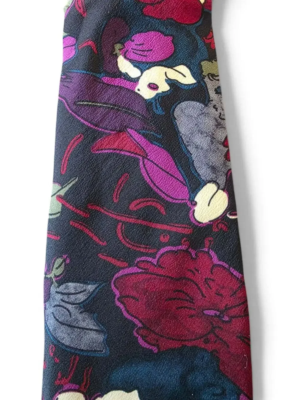 Peter Max NEOMAX Belle Silk Tie Abstract Floral Art Necktie Made USA